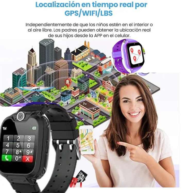 ⌚📞 RELOJ GPS ORIGINAL PARA NIÑOS|LOCALIZA, LLAMA Y CAPTURA MOMENTOS + SIM 4G GRATIS 📍📸
