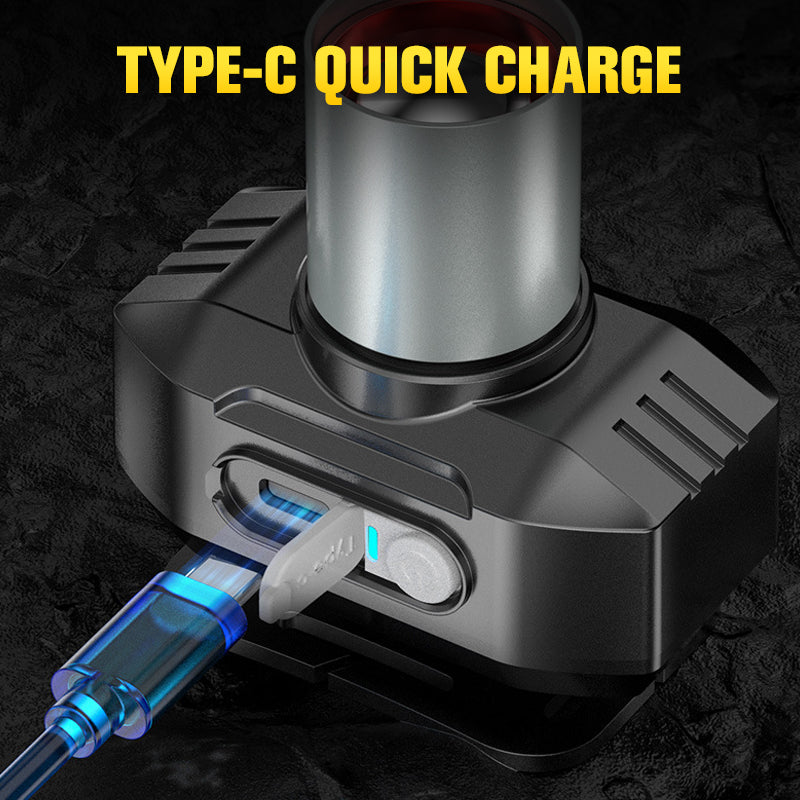 Linterna frontal LED recargable brillante para exteriore