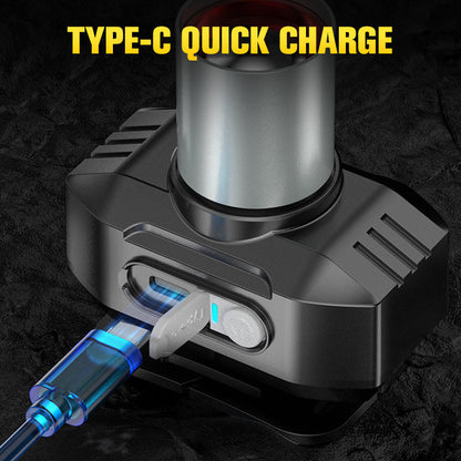 Linterna frontal LED recargable brillante para exteriore